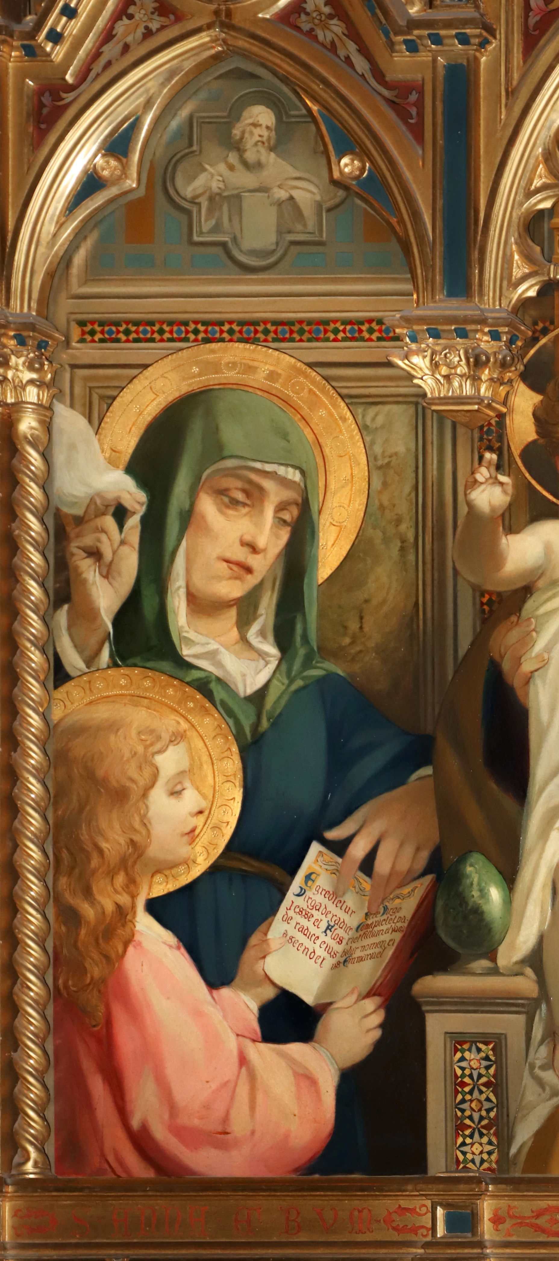 Trittico di san Giuseppe con Gesù bambino tra le ss. Anna ed Elisabetta, 1930 - Chiesa dei sette santi, Firenze, dettaglio